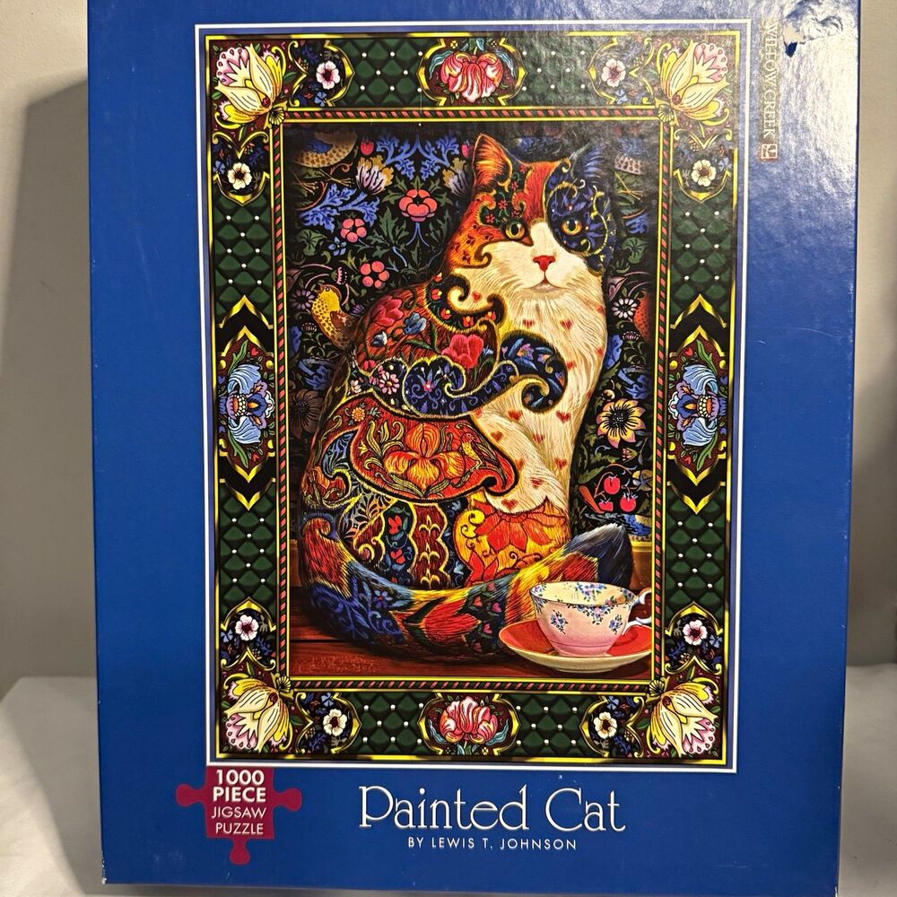 Willow Creek Painted Cat 1000pc Jigsaw Puzzle Animals Lewis T. Johnson 2020